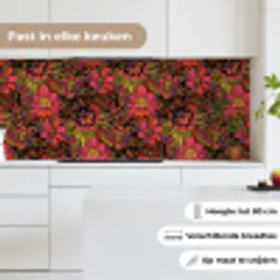 Bloemen - Bladeren - Design keuken achterwand 2 middel 871 -sfeer4_NL