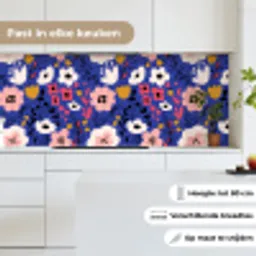 Bloemen - Bladeren - Patronen keuken achterwand 2 middel 871 -sfeer4_NL