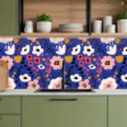 Bloemen - Bladeren - Patronen keuken achterwand 2 middel 871 -sfeer3