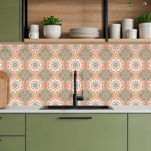 Bloemen - Mandala - Vintage - Patronen keuken achterwand 2 middel 871 -sfeer3