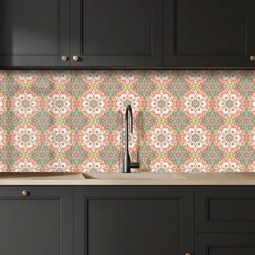 Bloemen - Mandala - Vintage - Patronen keuken achterwand 2 middel 871 -sfeer1