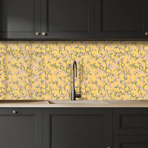 Bloemen - Motief - Geel keuken achterwand 2 middel 871 -sfeer1