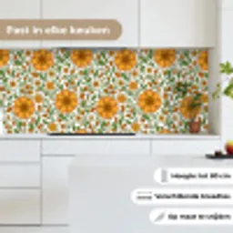 Bloemen - Oranje - Design keuken achterwand 2 middel 871 -sfeer4_NL
