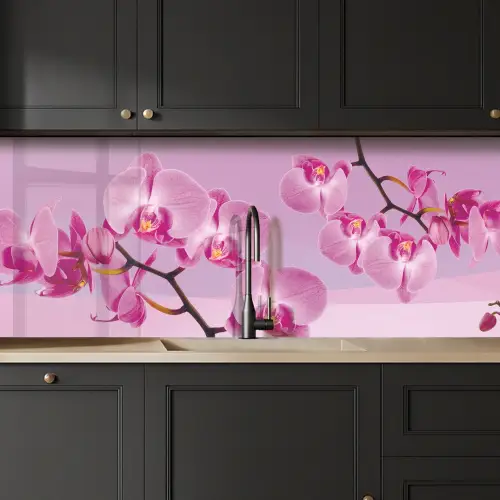 Bloemen - Orchidee - Roze keuken achterwand 2 middel -sfeer1