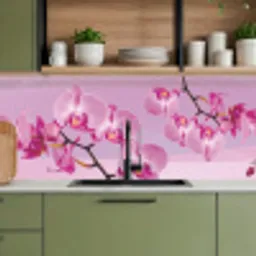 Bloemen - Orchidee - Roze keuken achterwand 2 middel -sfeer3