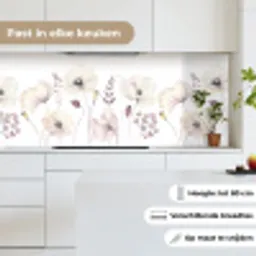 Bloemen - Pastel -  Planten - Wit keuken achterwand 2 middel -sfeer4_NL