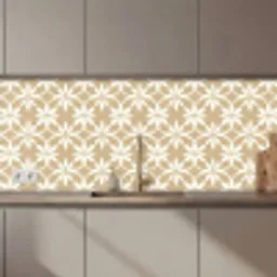 Bloemen - Patroon - Beige keuken achterwand 2 middel 871 zz_3dshopping