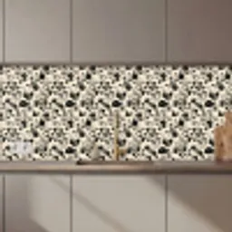 Bloemen - Dessin - Zwart keuken achterwand 2 middel 871 zz_3dshopping