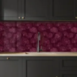 Bloemen - Patroon - Bordeauxrood keuken achterwand 2 middel 871 -sfeer1