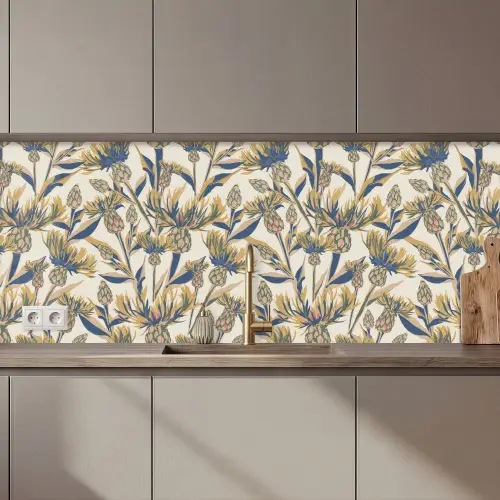 Bloemen - Patroon - Design - Natuur keuken achterwand 2 middel 871 zz_3dshopping