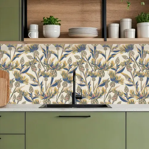 Bloemen - Patroon - Design - Natuur keuken achterwand 2 middel 871 -sfeer3