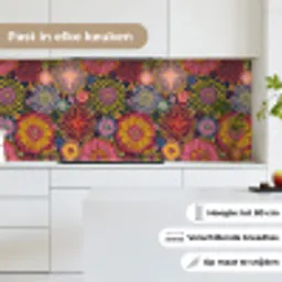 Bloemen - Patroon - Lijn keuken achterwand 2 middel 871 -sfeer4_NL