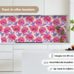 Bloemen - Patroon - Meerkleurig keuken achterwand 2 middel 871 -sfeer4_NL