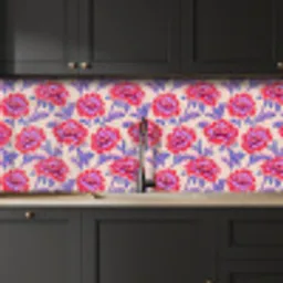 Bloemen - Patroon - Meerkleurig keuken achterwand 2 middel 871 -sfeer1