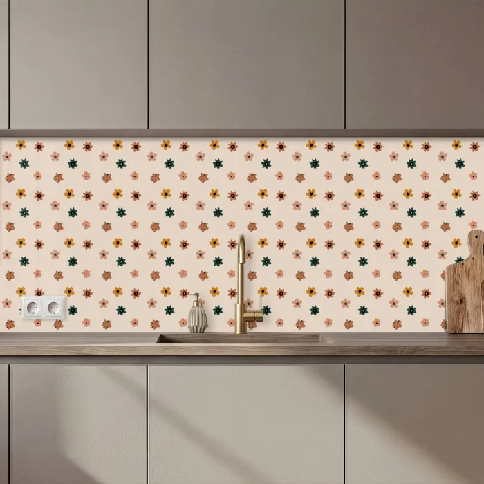Bloemen - Patronen - Stippen keuken achterwand 2 middel 871 zz_3dshopping