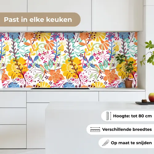 Bloemen - Planten - Regenboog - Patronen keuken achterwand 2 middel 871 -sfeer4_NL