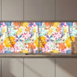 Bloemen - Planten - Regenboog - Patronen keuken achterwand 2 middel 871 zz_3dshopping