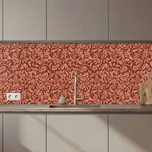 Bloemen - Print - Roze keuken achterwand 2 middel 871 zz_3dshopping