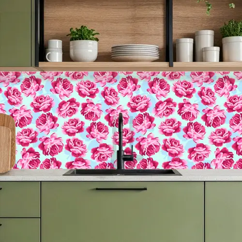 Bloemen - Rozen - Patroon keuken achterwand 2 middel 871 -sfeer3
