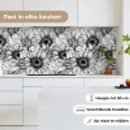 Bloemen - Zonnebloem - Patroon keuken achterwand 2 middel 871 -sfeer4_NL