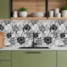 Bloemen - Zonnebloem - Patroon keuken achterwand 2 middel 871 -sfeer3