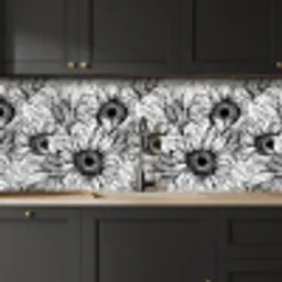 Bloemen - Zonnebloem - Patroon keuken achterwand 2 middel 871 -sfeer1