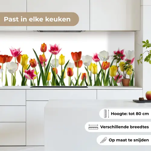 Bloemen - Tulpen - Kleurrijk keuken achterwand 2 middel -sfeer4_NL