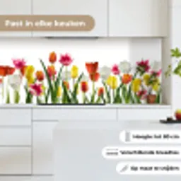 Bloemen - Tulpen - Kleurrijk keuken achterwand 2 middel -sfeer4_NL