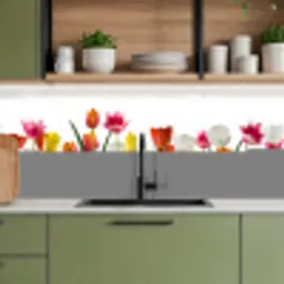 Bloemen - Tulpen - Kleurrijk keuken achterwand 2 middel -sfeer3