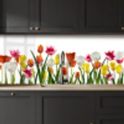 Bloemen - Tulpen - Kleurrijk keuken achterwand 2 middel -sfeer1