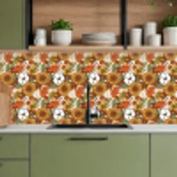 Bloemen - Vintage - Patronen keuken achterwand 2 middel 871 -sfeer3