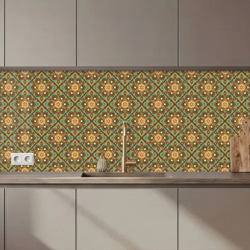 Bloemen - Vintage - Patronen - Bohemian - Mandala keuken achterwand 2 middel 871 zz_3dshopping