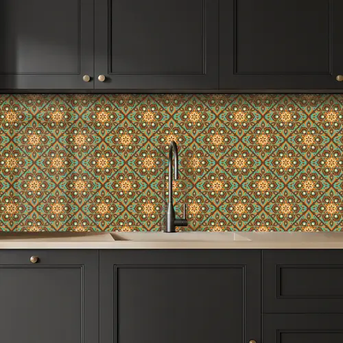 Bloemen - Vintage - Patronen - Bohemian - Mandala keuken achterwand 2 middel 871 -sfeer1