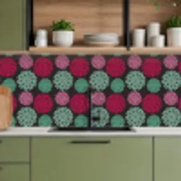 Bloemen - Vintage - Roze - Turquoise - Patronen keuken achterwand 2 middel 871 -sfeer3