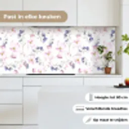 Bloemen - Waterverf - Bohemian - Patroon keuken achterwand 2 middel 871 -sfeer4_NL