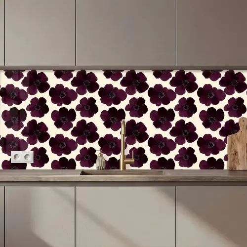 Bloemen - Aquarel - Paars keuken achterwand 2 middel 871 zz_3dshopping