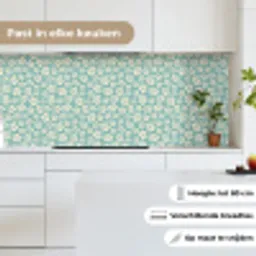 Bloemen - Wit - Vintage - Patronen keuken achterwand 2 middel 871 -sfeer4_NL