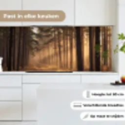 Bos - Mist - Zonlicht keuken achterwand 2 middel -sfeer4_NL
