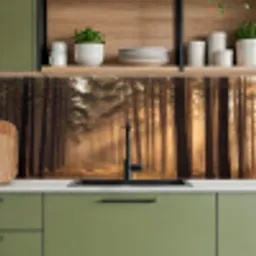Bos - Mist - Zonlicht keuken achterwand 2 middel -sfeer3