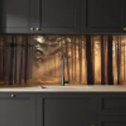 Bos - Mist - Zonlicht keuken achterwand 2 middel -sfeer1