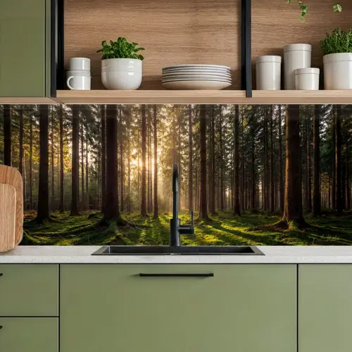 Bos - Gras - Zonlicht keuken achterwand 2 middel -sfeer3