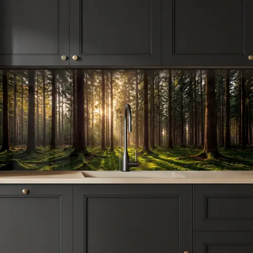 Bos - Gras - Zonlicht keuken achterwand 2 middel -sfeer1