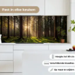 Bos - Gras - Zonlicht keuken achterwand 2 middel -sfeer4_NL