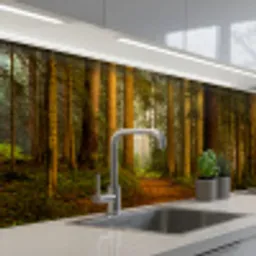Bos - Natuur - Bomen - Landschap - Bladeren keuken achterwand 2 groot -3d_schuin