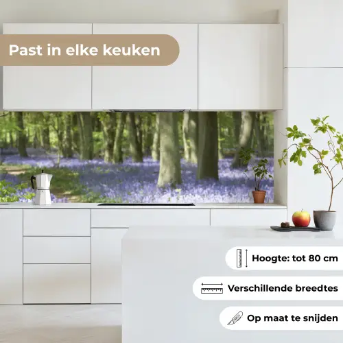 Bos - Pad - Bloemen - Paars - Groen - Natuur keuken achterwand 2 groot -sfeer4_NL