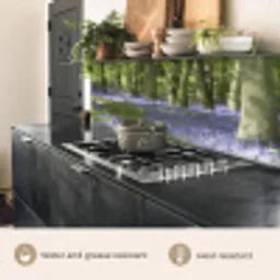Bos - Pad - Bloemen - Paars - Groen - Natuur keuken achterwand 2 groot -usp_EN