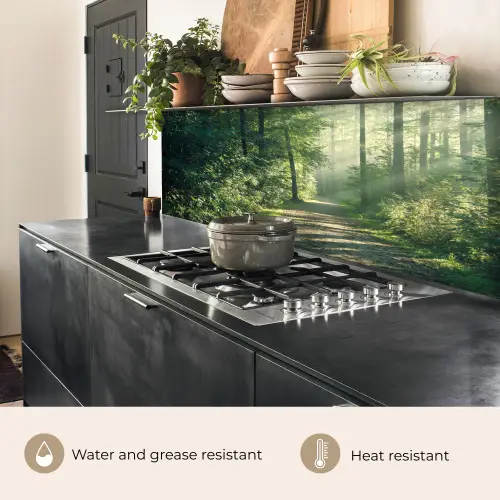 Bos - Pad - Zon - Bomen - Groen - Natuur keuken achterwand 2 groot -usp_EN