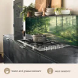 Bos - Pad - Zon - Bomen - Groen - Natuur keuken achterwand 2 groot -usp_EN
