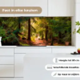 Bos - Pad - Bomen - Groen - Zon - Natuur keuken achterwand 2 middel -sfeer4_NL