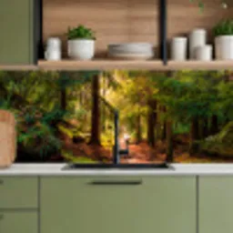 Bos - Pad - Bomen - Groen - Zon - Natuur keuken achterwand 2 middel -sfeer3